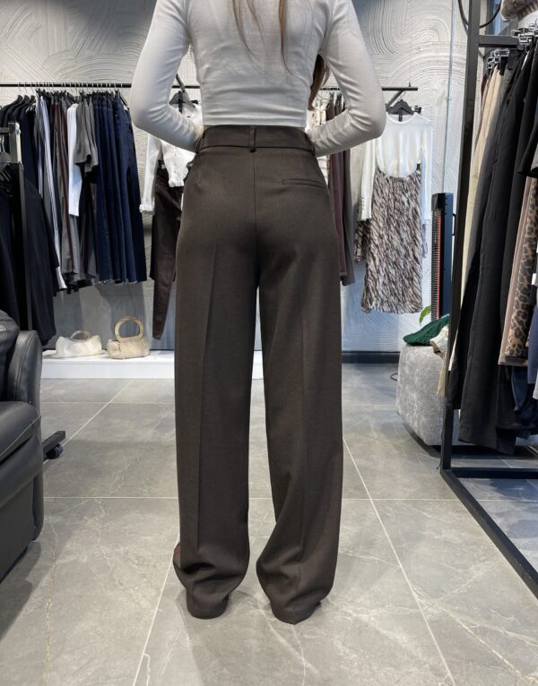 Bordo Şeritli Pantolon - Görsel 4