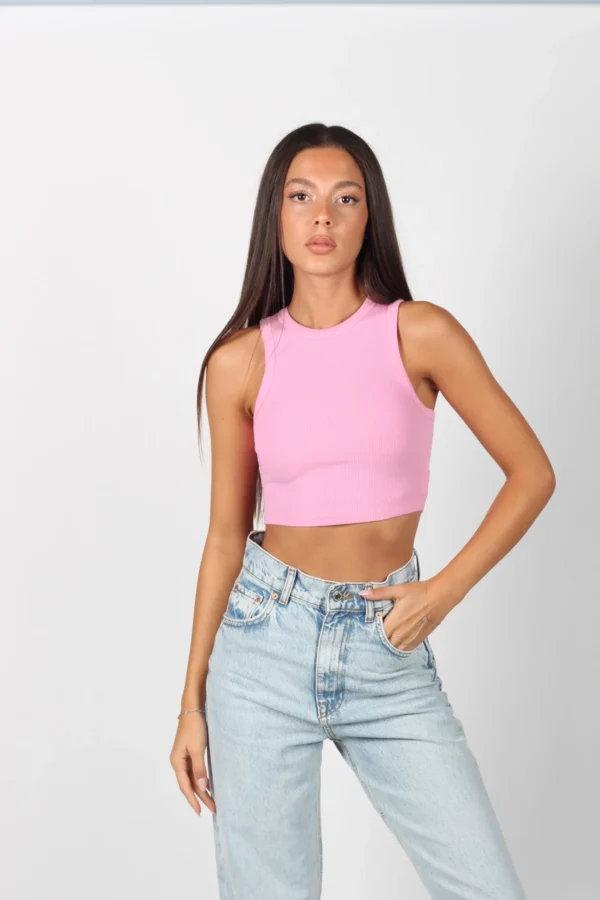 Dikiş Efektli Crop Top