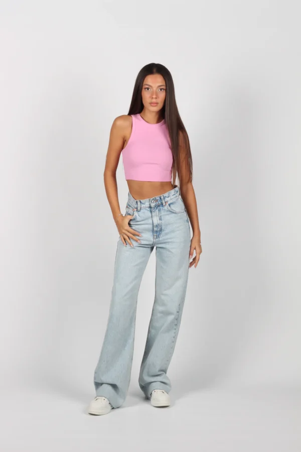 Dikiş Efektli Crop Top - Görsel 3