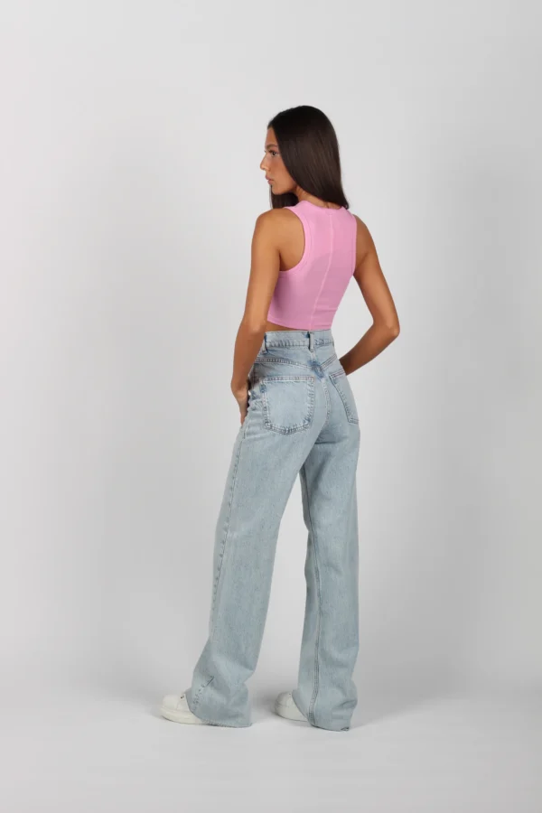 Dikiş Efektli Crop Top - Görsel 4