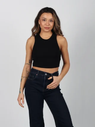 Dikiş Efektli Crop Top