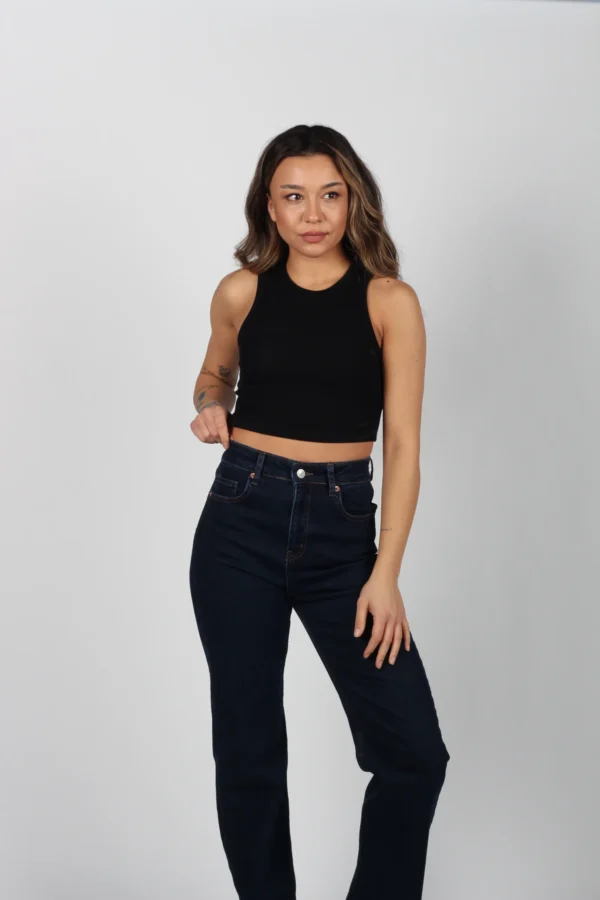 Dikiş Efektli Crop Top - Görsel 2