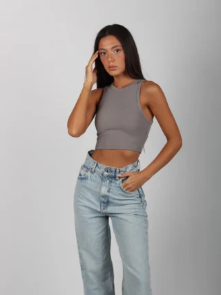 Dikiş Efektli Crop Top