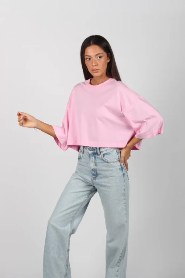 Oversize Crop T-shirt - Görsel 2
