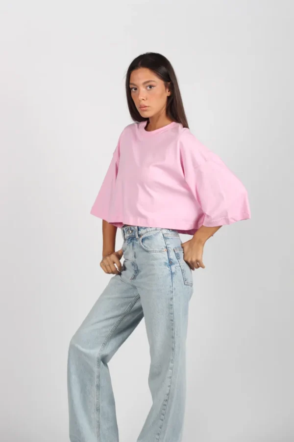 Oversize Crop T-shirt - Görsel 3