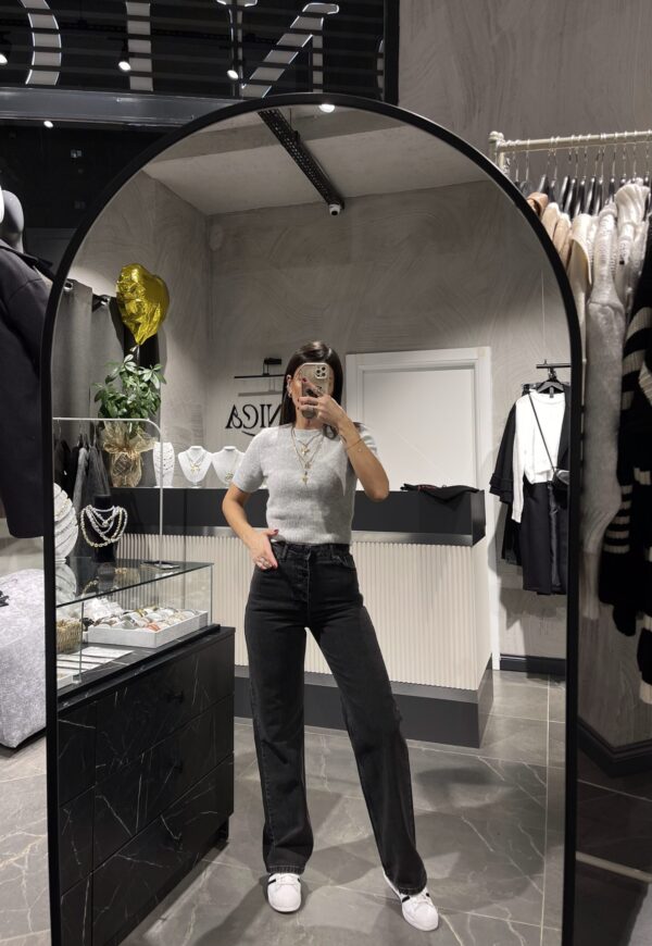 Wide Leg Denim Pantolon