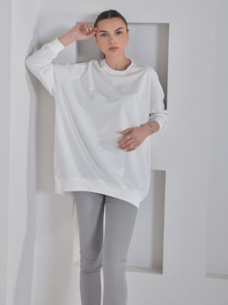 Ekru Kadın Sweatshirt