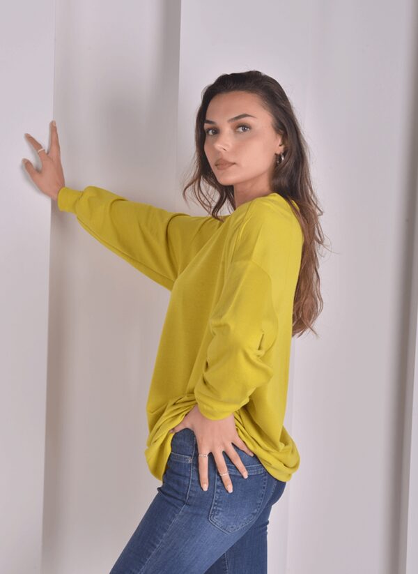 Zeytin Yeşili Kadın Sweatshirt - Görsel 3