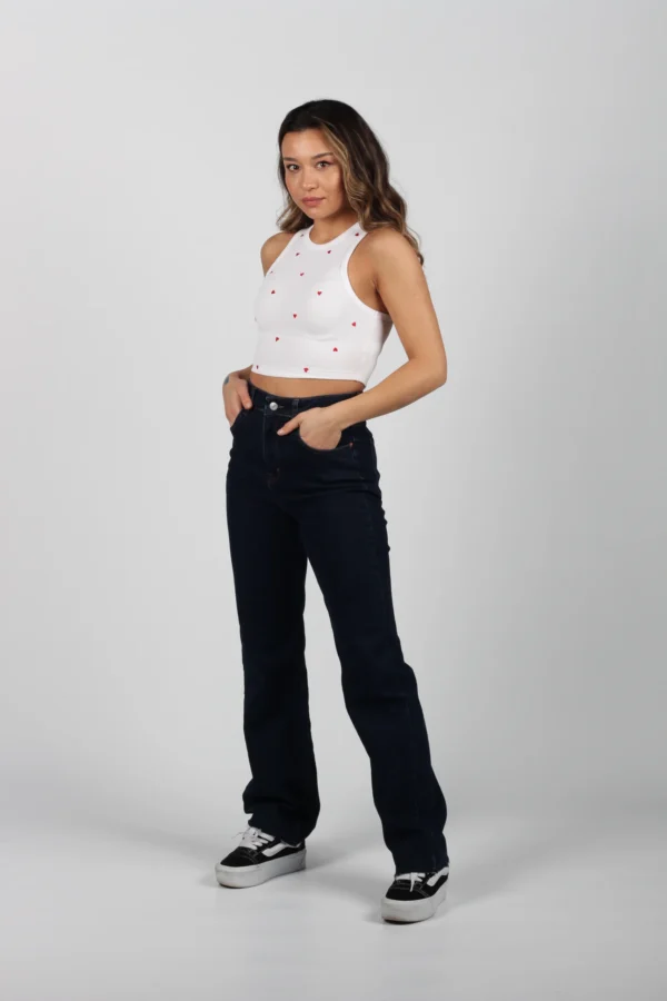 Kalp Nakışlı Crop - Görsel 4