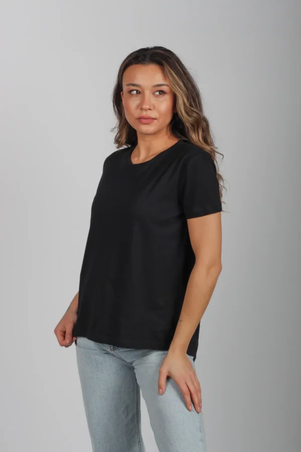 Bisiklet Yaka Basic T-shirt - Görsel 2
