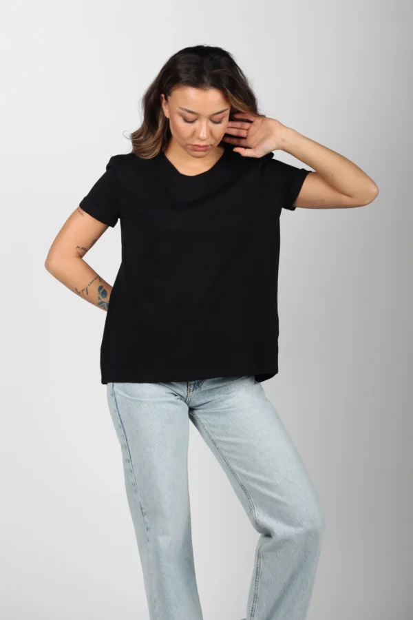 Bisiklet Yaka Basic T-shirt - Görsel 3