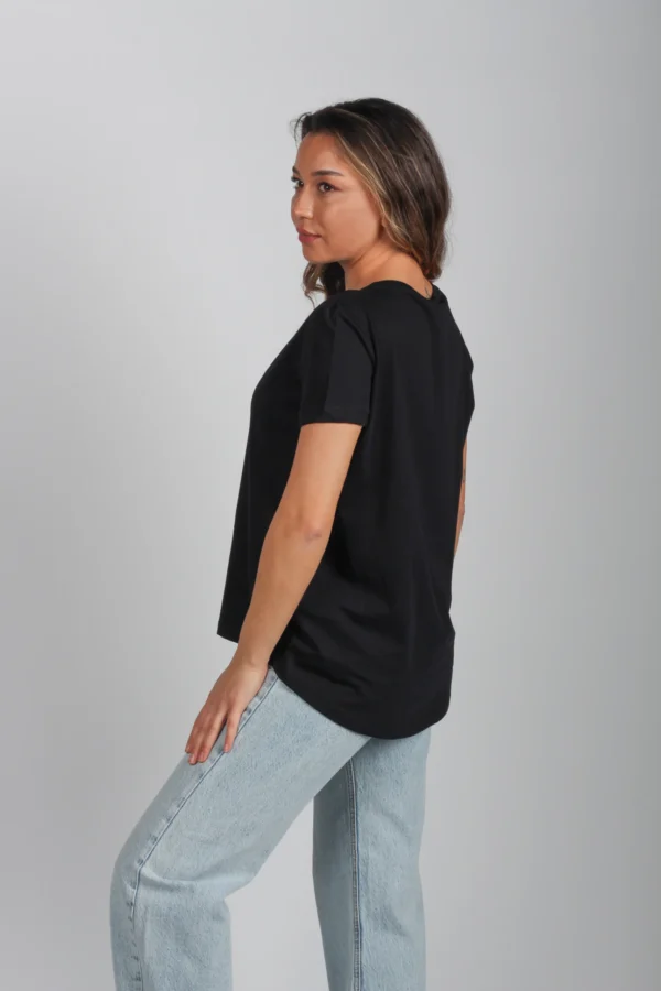 Bisiklet Yaka Basic T-shirt - Görsel 4