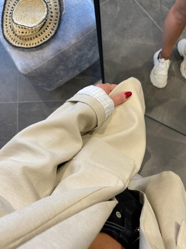 Keten Blazer Ceket - Görsel 3