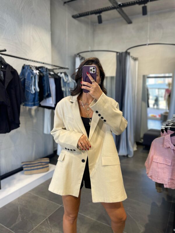 Keten Blazer Ceket - Görsel 2