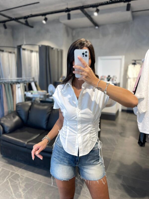 Crop Yandan İpli Gömlek