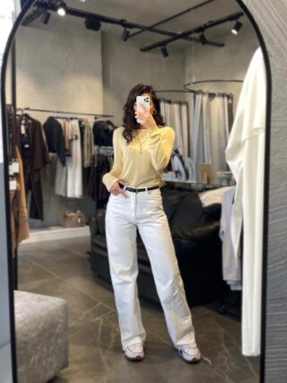 ÖRGÜ DETAYLI KESİK PAÇA PANTOLON