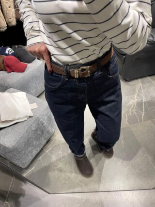 Kemerli Balon Kesim Jean Pantolon